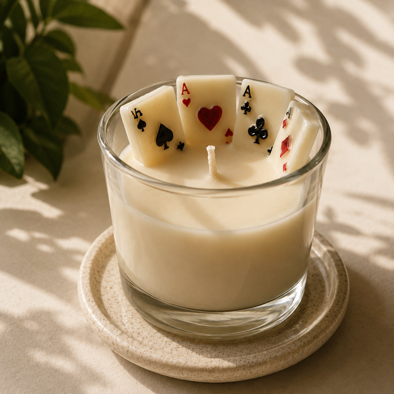 Poker Half Glass Candle image 2