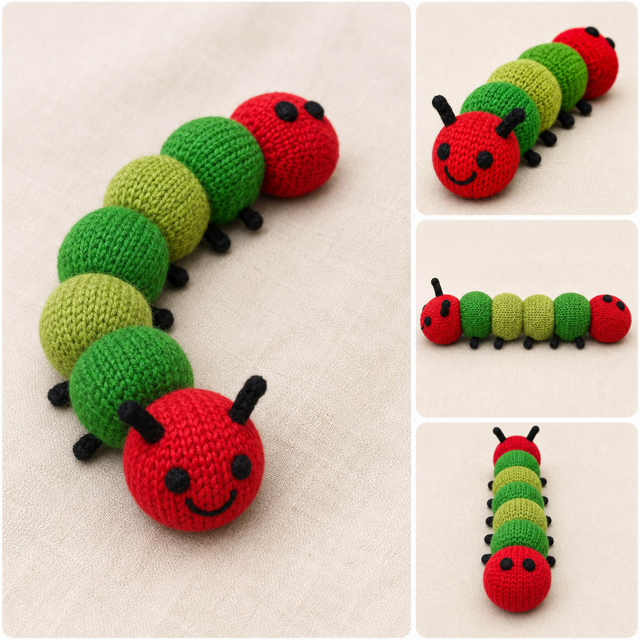 Knitted Caterpillar Toy