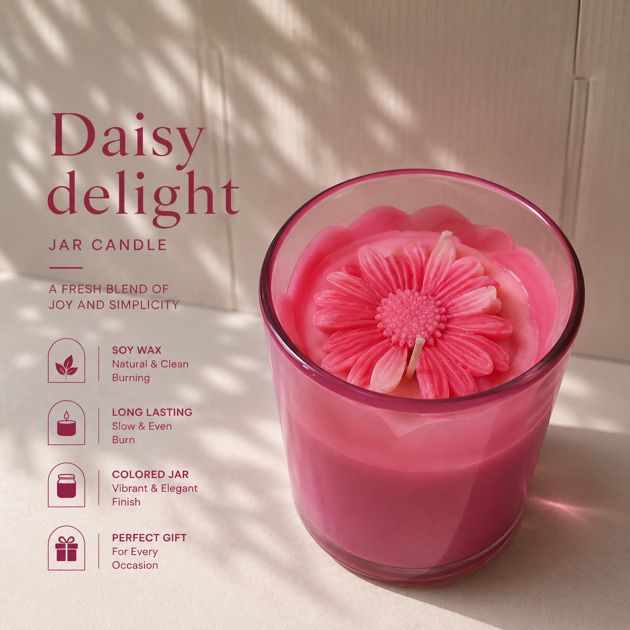 Daisy Delight Jar Candle image 3