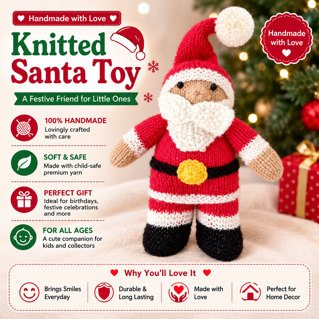 Knitted Santa Toy image 2