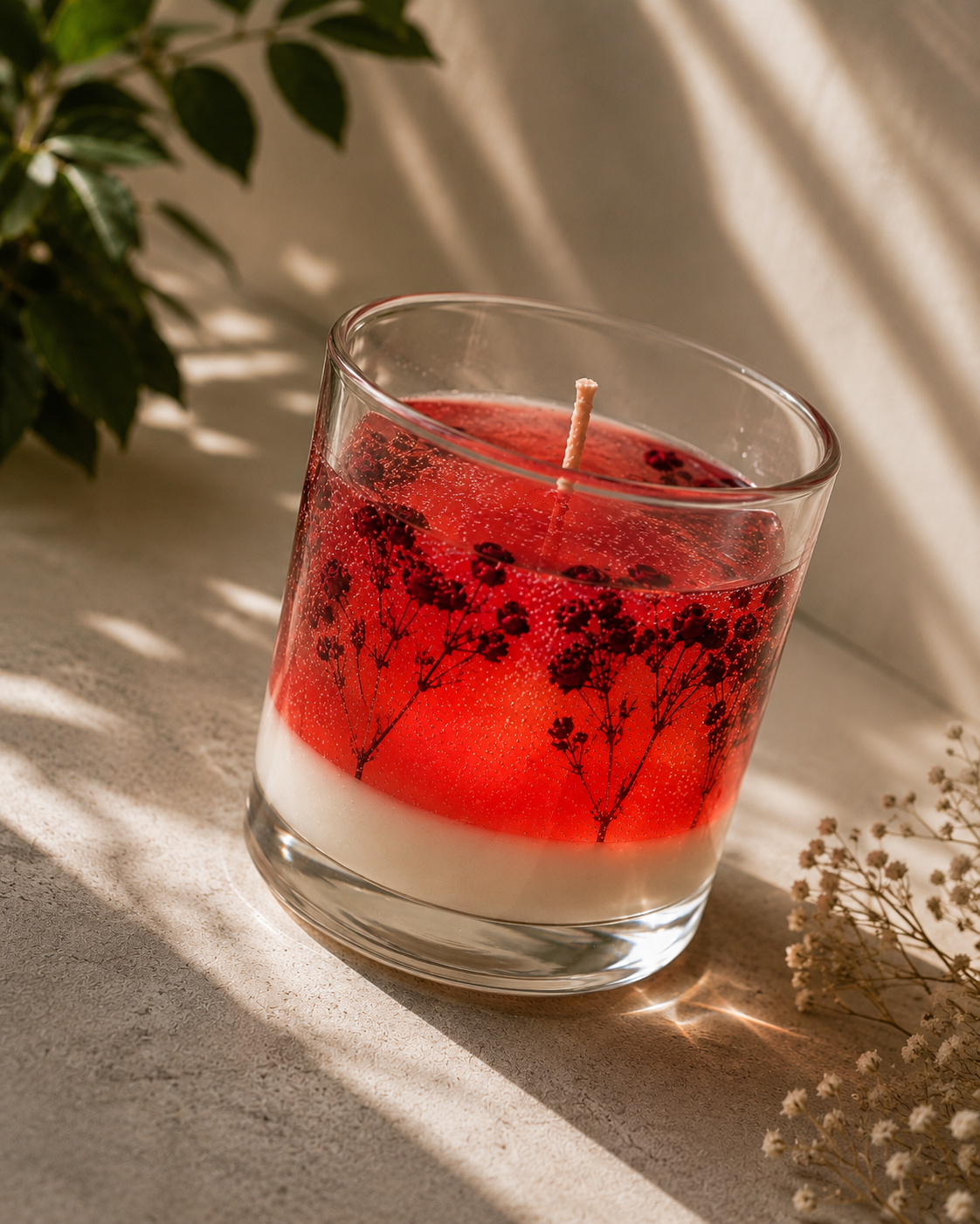 Rose Inside Jar Candle